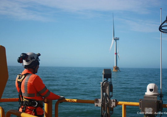 SPIE, VALEMO et SERVICES VOLTIGE aux côtés d’EDF Renouvelables et de ses partenaires pour la maintenance de la première ferme pilote d’éoliennes flottantes française 